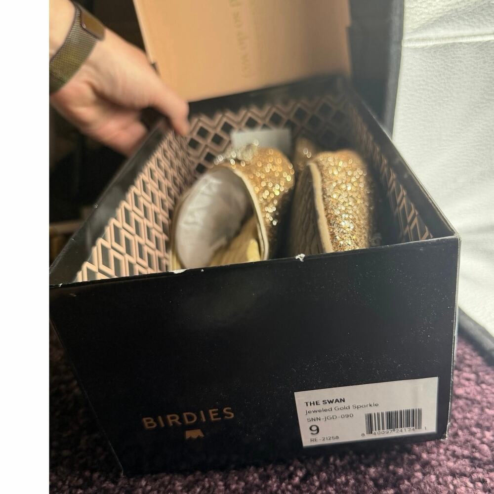 Birdies the Swan Jeweled Pointed Toe Mules sz 9 retail $190! Worn once, like NIB - Picture 4 of 5